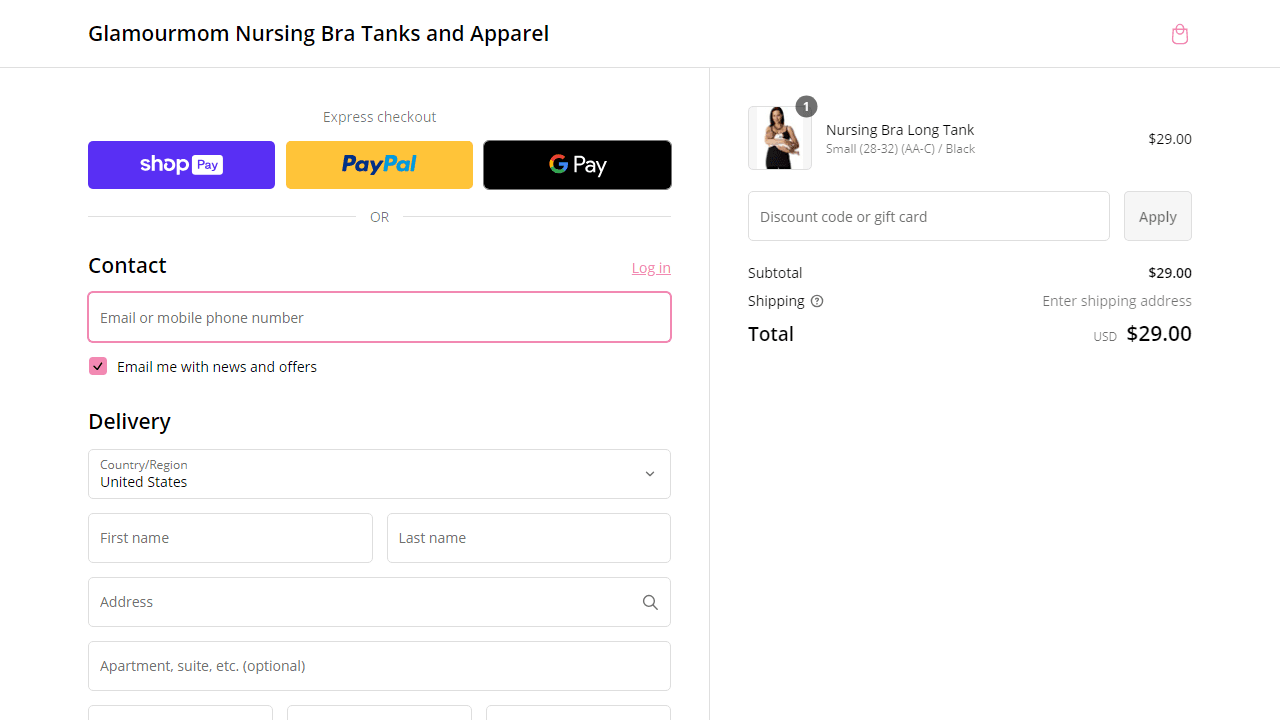 How to apply Glamourmom coupon code